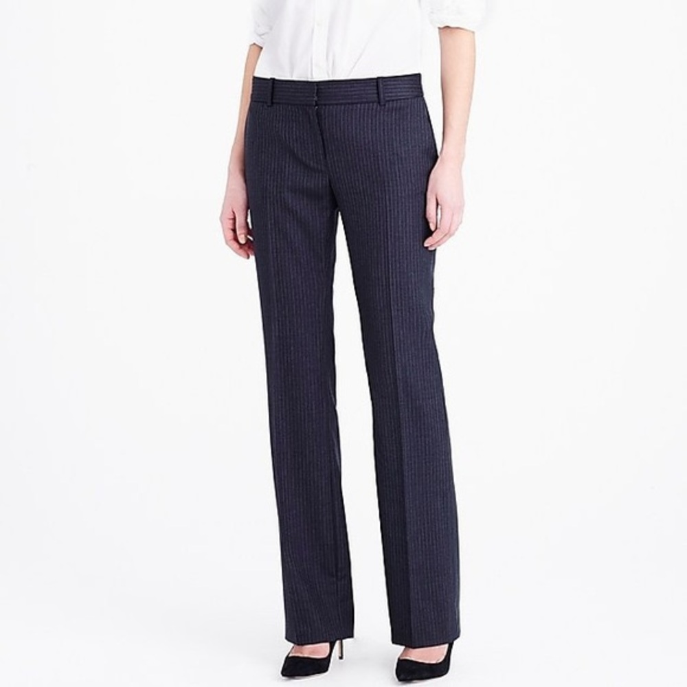 J Crew Navy Blue Pinstripe Suit Pants